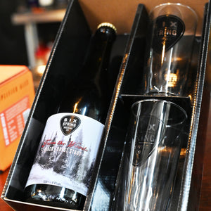 From The Woods, Barrel Aged Black Forest Stout ~ Gift Box with 2 Oxford Glasses